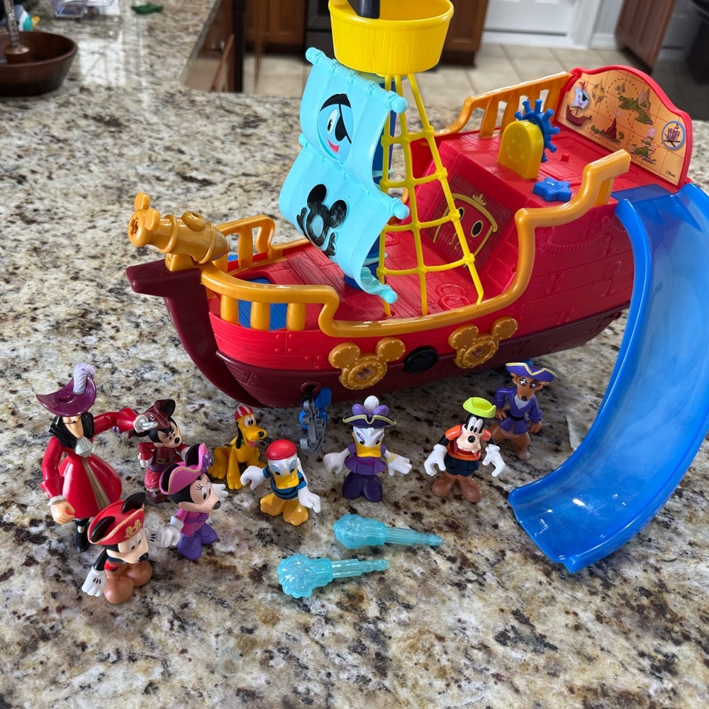Disney Junior Red Pirate Ship Playset